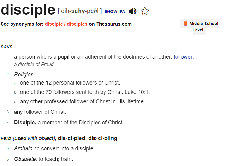 Definition of Disciple
